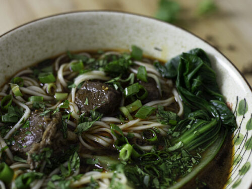 Spicy Szechuan beef soup (Mala Xiao Mian)