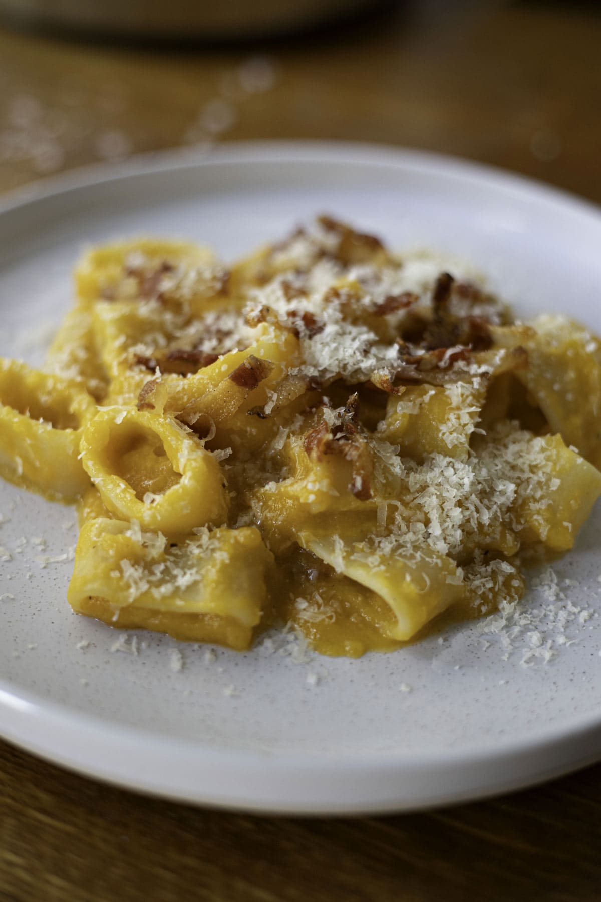 Butternut and guanciale pasta