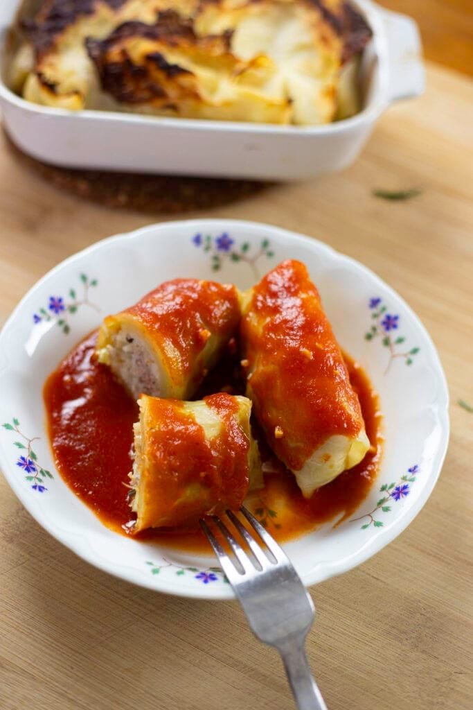 Authentic Polish Golumpki (Stuffed Cabbage)
