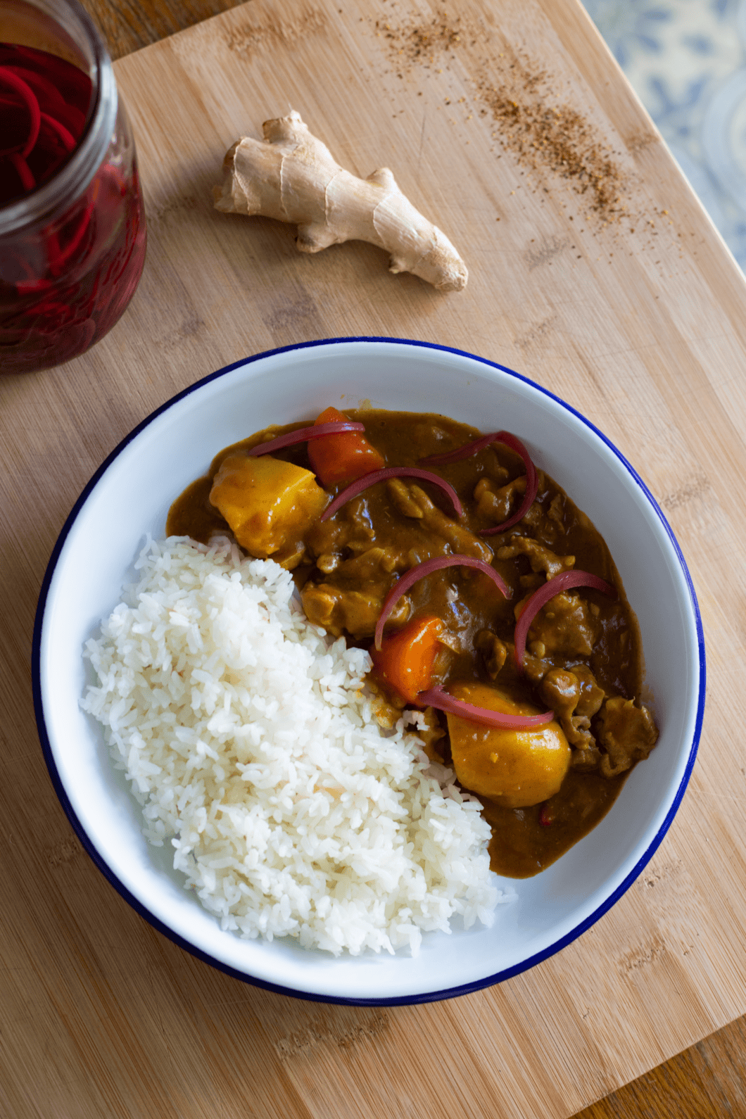 Japanese Kare Raisu, Thick Curry rice with Chicken