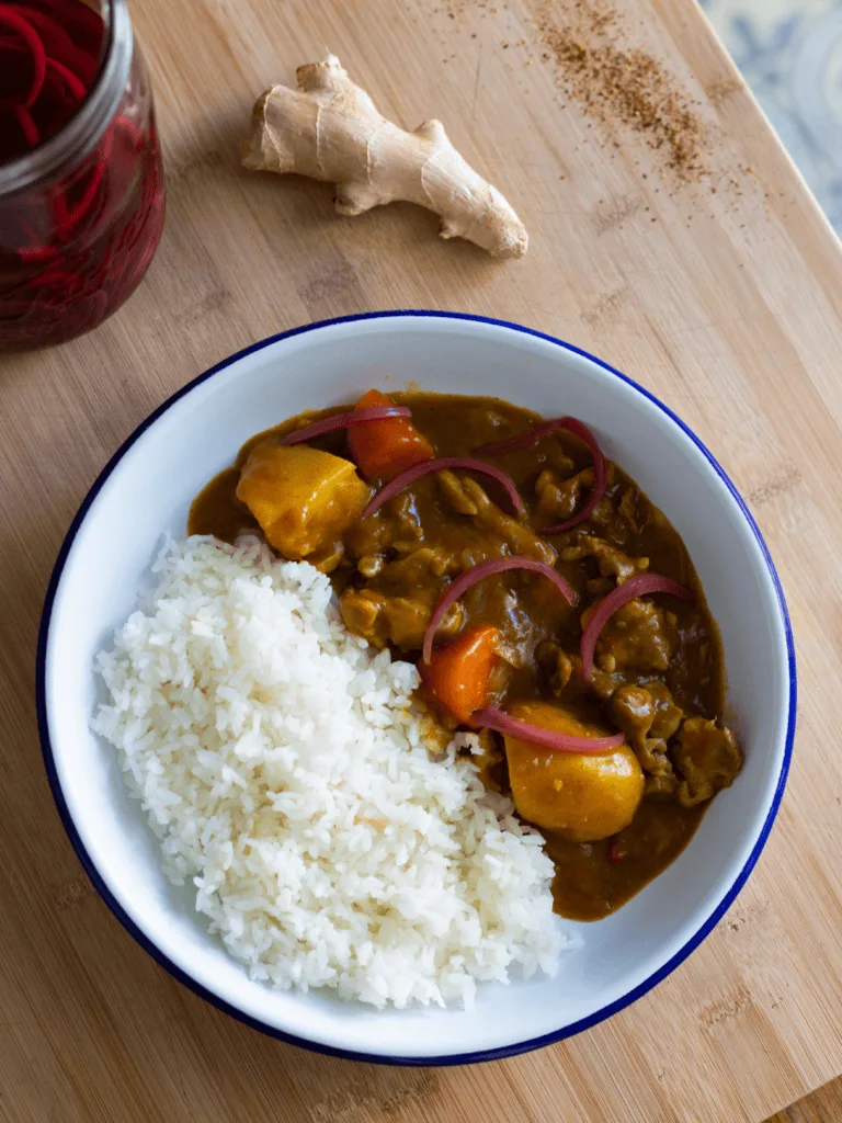 Japanese Kare Raisu, Thick Curry rice with Chicken