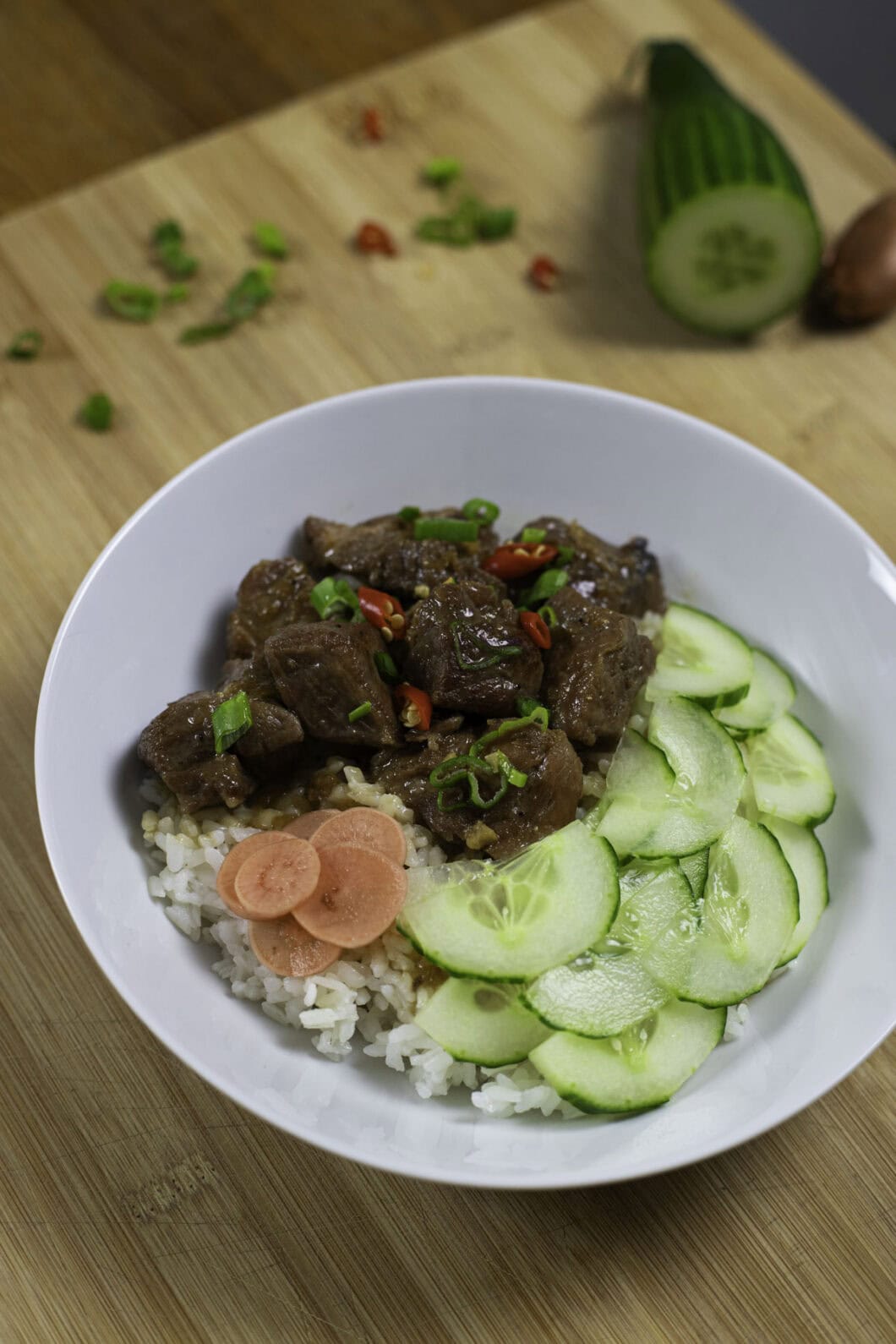 Thit Kho Thieu - Vietnamese caramelized pork over rice