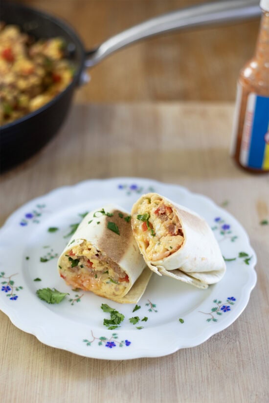 Egg & Chorizo breakfast burrito