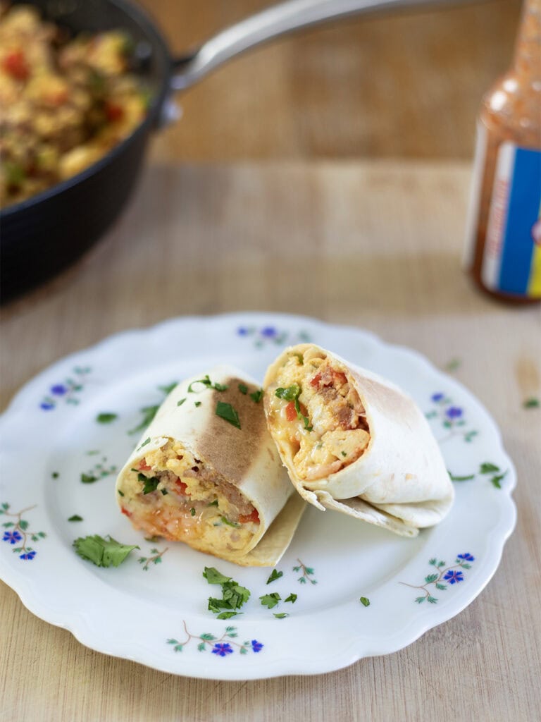 Egg & Chorizo breakfast burrito