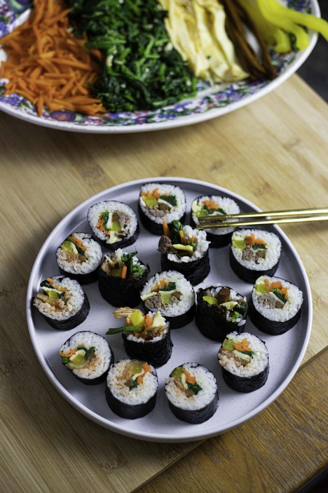 Colourful kimbap