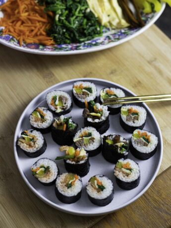 Colourful kimbap