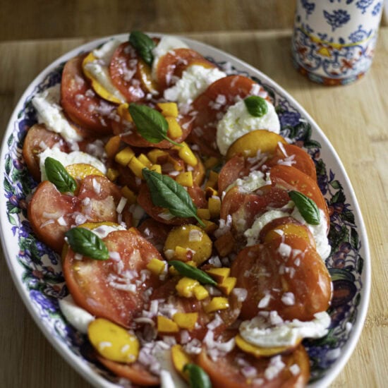 Tomatoes, mozzarella & nectarine Salad