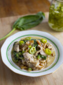 Easy Rad Na (charred noodles and gai lan soaked in a gravy)