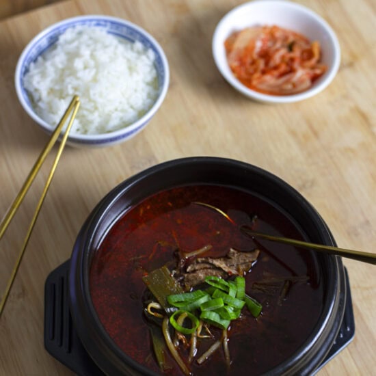 Yukgaejang (Spicy beef soup)