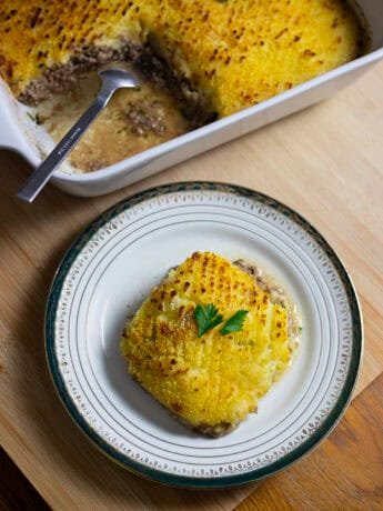 Hachis Parmentier (French Cottage Pie) with purée and minced beef