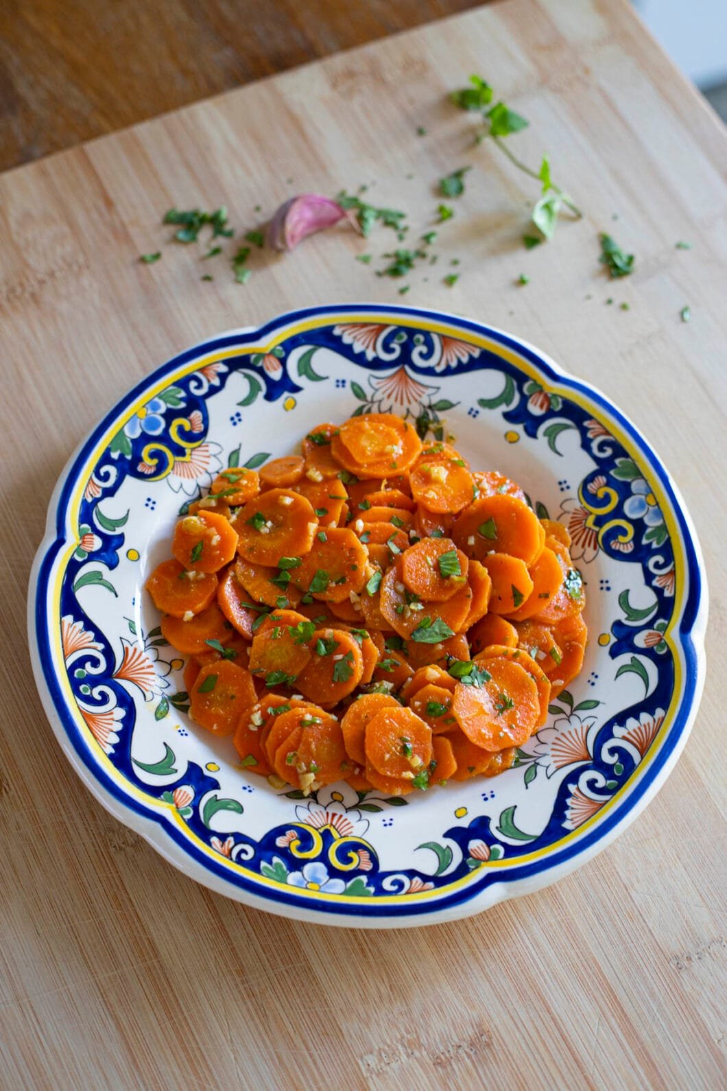 Moroccan carrot salad with spices, cilantro and lemon