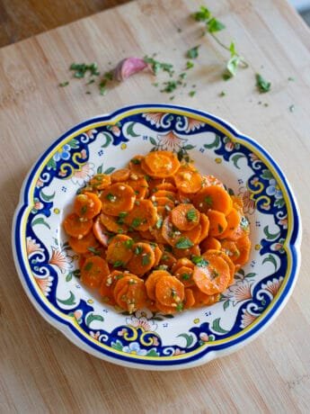 Moroccan carrot salad with spices, cilantro and lemon