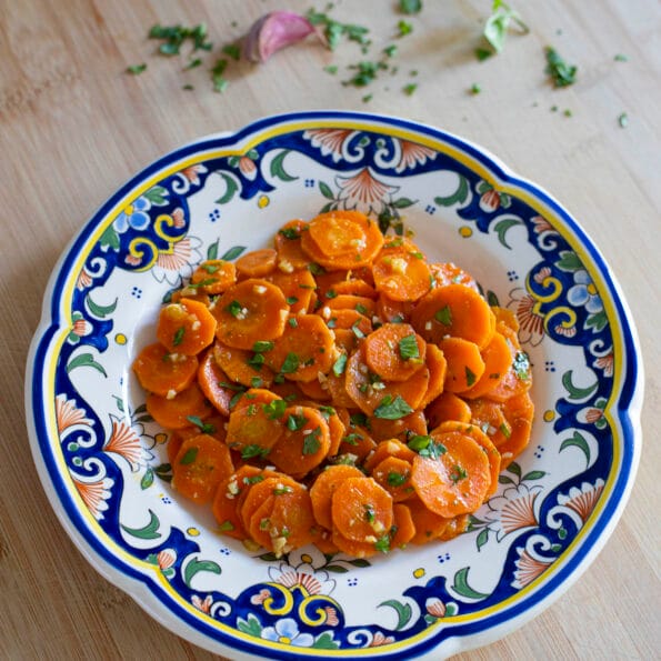 Moroccan carrot salad with spices, cilantro and lemon