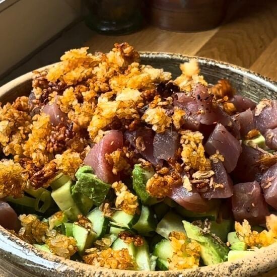 Crispy Raw Tuna Salad