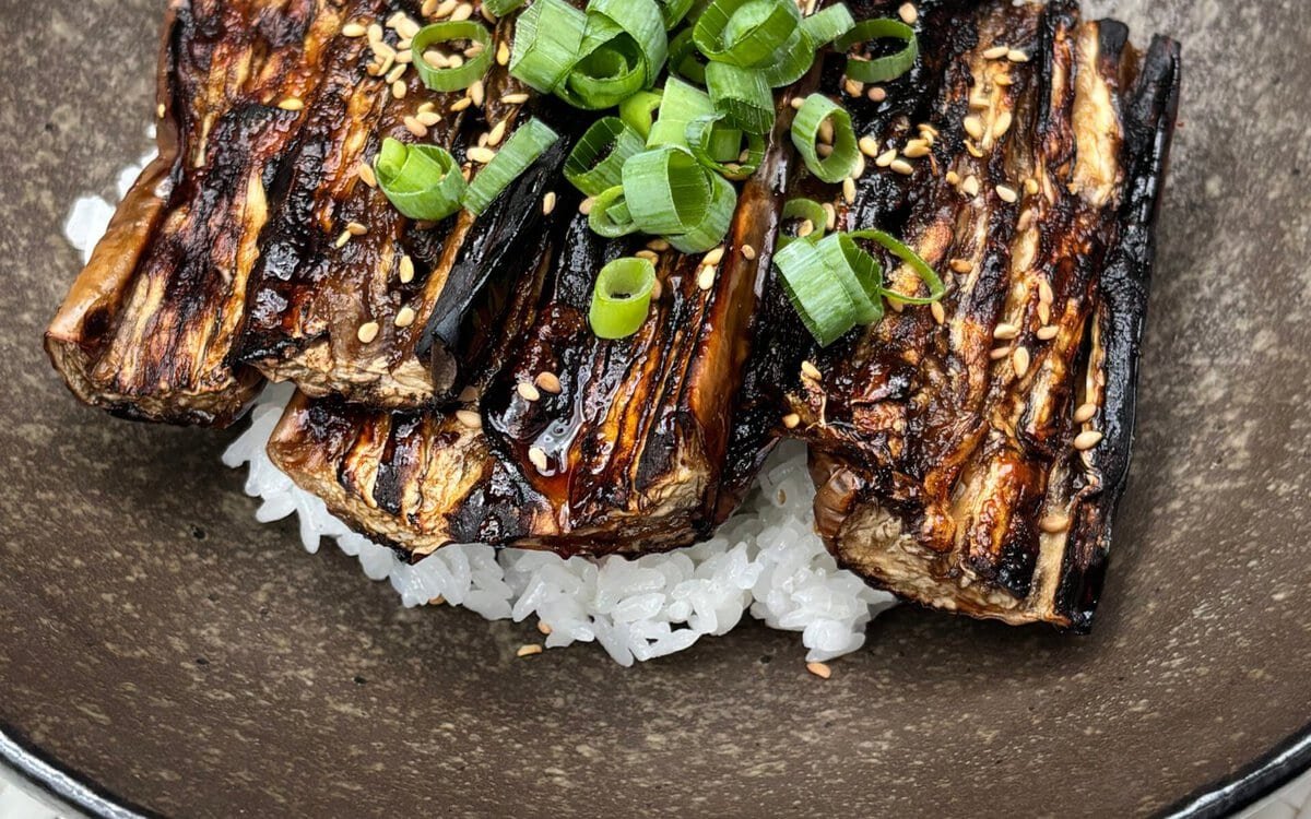 Eggplant Unagi Don