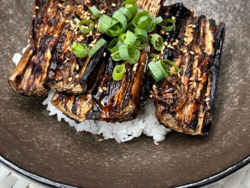 Eggplant Unagi Don