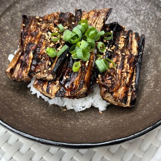 Eggplant Unagi Don