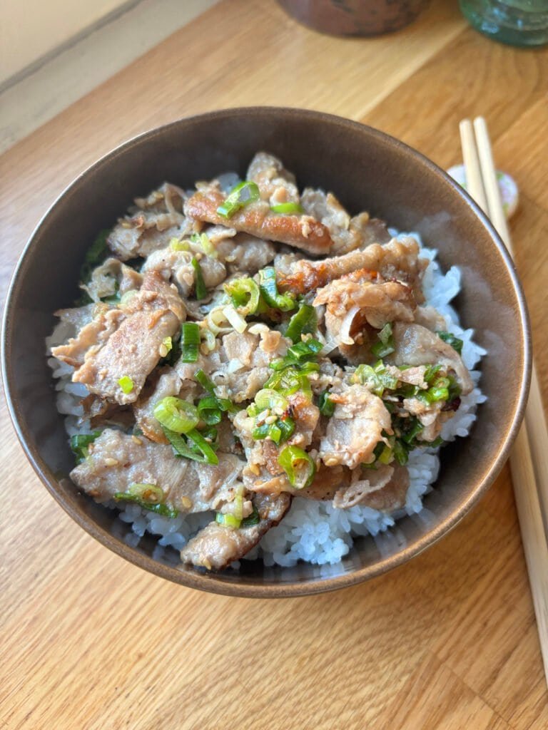 Grilled Pork Bowl (Negi Shio Butadon)